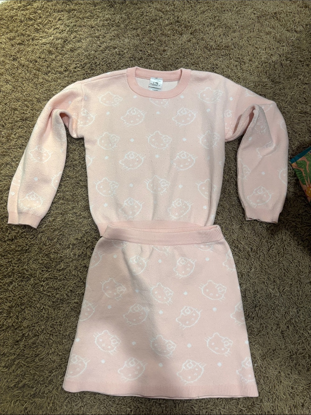 Hello Kitty Pink Knit Two-Piece Pajama Set